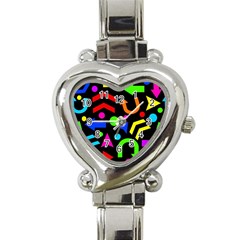 Right Direction - Colorful Heart Italian Charm Watch by Valentinaart