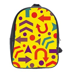 Yellow Direction School Bags(large)  by Valentinaart