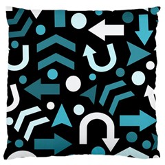 Cyan Direction  Standard Flano Cushion Case (one Side) by Valentinaart