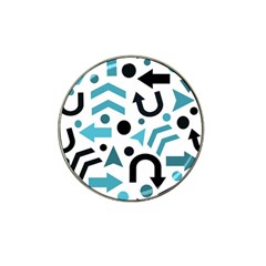 Cyan Direction Pattern Hat Clip Ball Marker (4 Pack) by Valentinaart