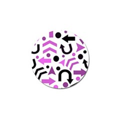 Magenta direction pattern Golf Ball Marker