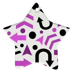 Magenta direction pattern Star Ornament (Two Sides) 