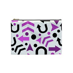 Magenta direction pattern Cosmetic Bag (Medium) 