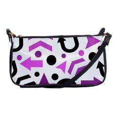 Magenta direction pattern Shoulder Clutch Bags