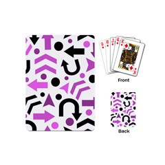 Magenta direction pattern Playing Cards (Mini) 