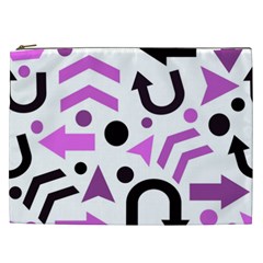 Magenta direction pattern Cosmetic Bag (XXL) 