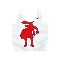 Grotesque Red Creature  Full Print Recycle Bags (s)  by dflcprints