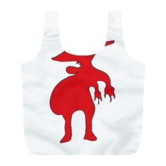 Grotesque Red Creature  Full Print Recycle Bags (l)  by dflcprints