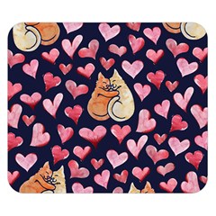 Crazy Cat Love Double Sided Flano Blanket (small)  by BubbSnugg