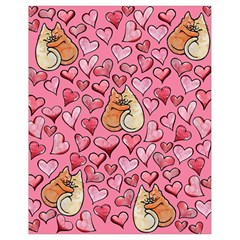 Cat Love Valentine Drawstring Bag (small) by BubbSnugg