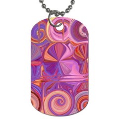 Candy Abstract Pink, Purple, Orange Dog Tag (One Side)