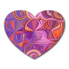 Candy Abstract Pink, Purple, Orange Heart Mousepads