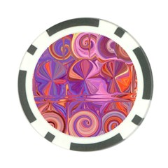 Candy Abstract Pink, Purple, Orange Poker Chip Card Guards (10 Pack) 