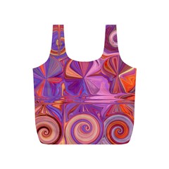 Candy Abstract Pink, Purple, Orange Full Print Recycle Bags (s)  by digitaldivadesigns