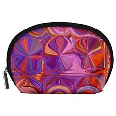 Candy Abstract Pink, Purple, Orange Accessory Pouches (Large) 