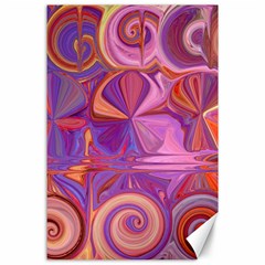 Candy Abstract Pink, Purple, Orange Canvas 24  X 36 