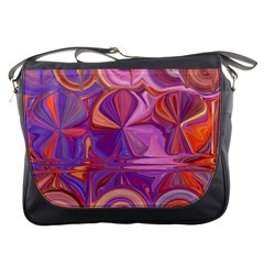 Candy Abstract Pink, Purple, Orange Messenger Bags