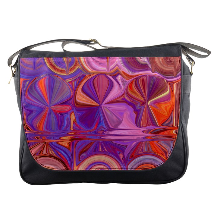 Candy Abstract Pink, Purple, Orange Messenger Bags