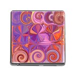 Candy Abstract Pink, Purple, Orange Memory Card Reader (Square) Front