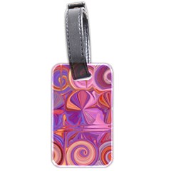 Candy Abstract Pink, Purple, Orange Luggage Tags (two Sides) by digitaldivadesigns