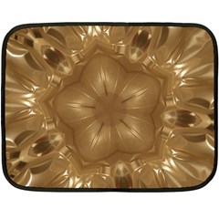 Elegant Gold Brown Kaleidoscope Star Fleece Blanket (mini)