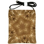 Elegant Gold Brown Kaleidoscope Star Shoulder Sling Bags Front