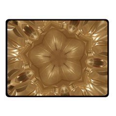 Elegant Gold Brown Kaleidoscope Star Fleece Blanket (small) by yoursparklingshop