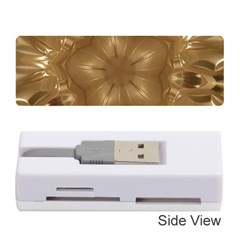 Elegant Gold Brown Kaleidoscope Star Memory Card Reader (stick)  by yoursparklingshop