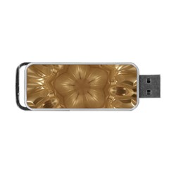 Elegant Gold Brown Kaleidoscope Star Portable Usb Flash (two Sides) by yoursparklingshop