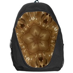 Elegant Gold Brown Kaleidoscope Star Backpack Bag by yoursparklingshop