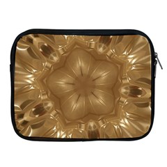 Elegant Gold Brown Kaleidoscope Star Apple Ipad 2/3/4 Zipper Cases by yoursparklingshop