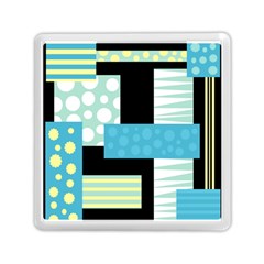 Blue Collage Memory Card Reader (square)  by Valentinaart