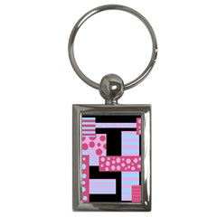 Pink Collage Key Chains (rectangle)  by Valentinaart