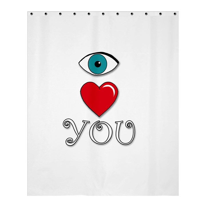 I love you Shower Curtain 60  x 72  (Medium) 