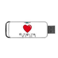 I Love You Portable Usb Flash (two Sides) by Valentinaart