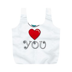 I Love You Full Print Recycle Bags (m) 