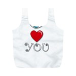 I love you Full Print Recycle Bags (M)  Front