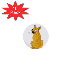 Yellow Cat 1  Mini Buttons (10 Pack)  by Valentinaart