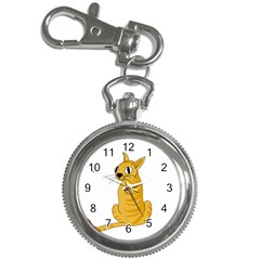 Yellow Cat Key Chain Watches by Valentinaart