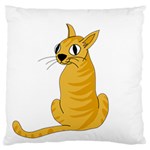 Yellow cat Large Cushion Case (Two Sides) Front