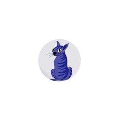 Blue Cat 1  Mini Buttons by Valentinaart