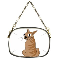 Brown Cat Chain Purses (one Side)  by Valentinaart