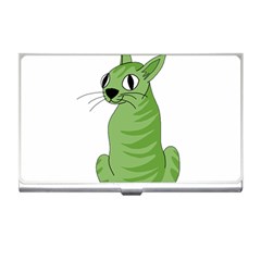 Green Cat Business Card Holders