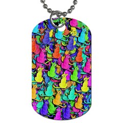 Colorful Cats Dog Tag (two Sides) by Valentinaart