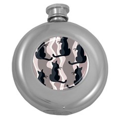 Elegant cats Round Hip Flask (5 oz)