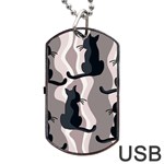 Elegant cats Dog Tag USB Flash (One Side) Front