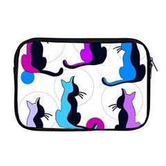 Purple Abstract Cats Apple Macbook Pro 17  Zipper Case by Valentinaart