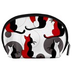 Elegant abstract cats  Accessory Pouches (Large)  Back