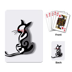 Elegant Abstract Cat  Playing Card