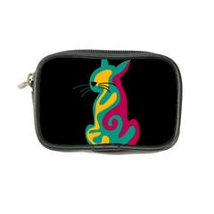 Colorful Abstract Cat  Coin Purse by Valentinaart